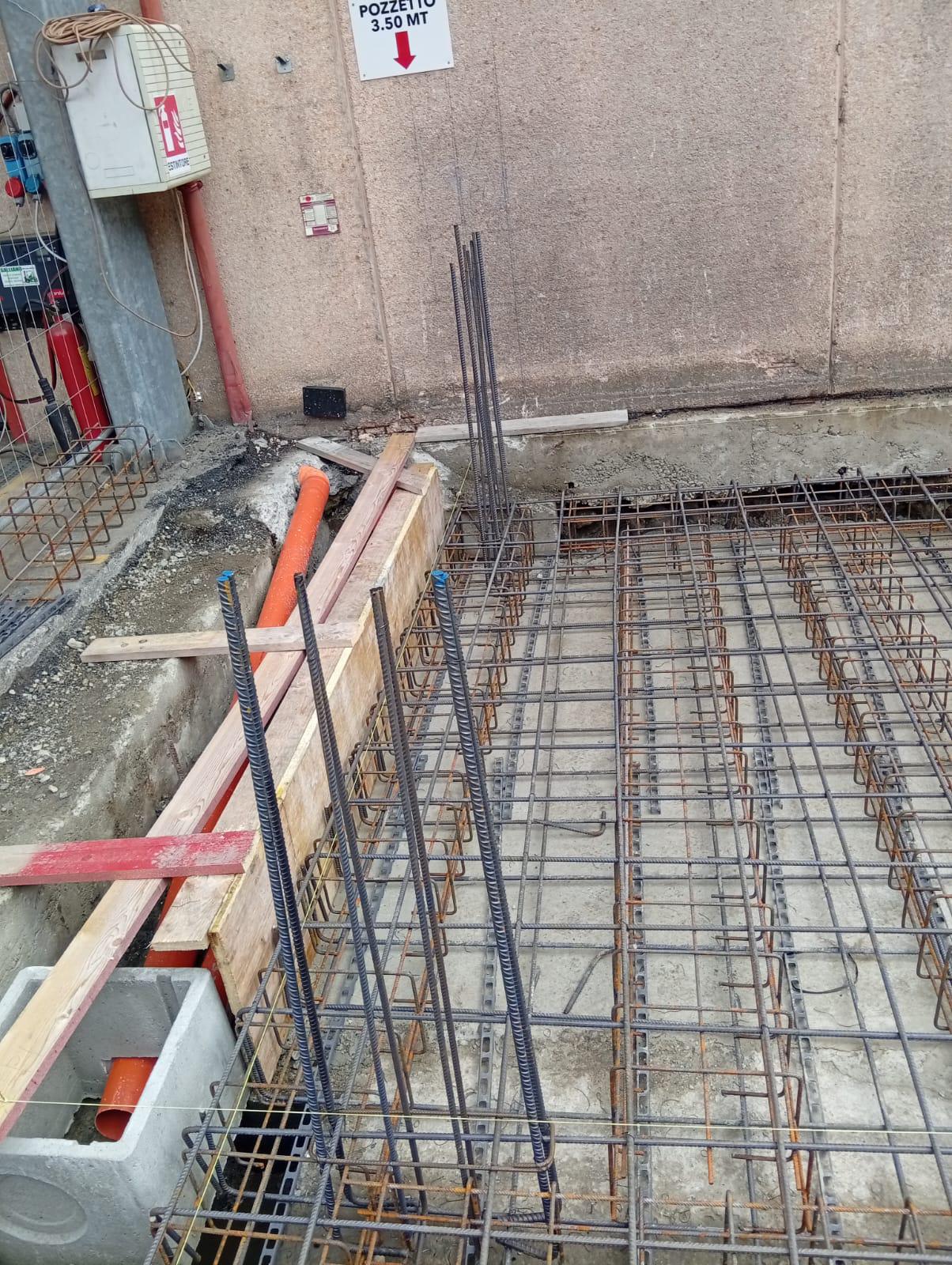 Villar Perosa: nuova costruzione del blocco bagni – lavori in corso
